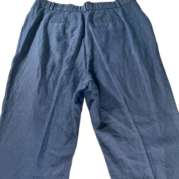 Talbots Bristol Linen Crop Pants Navy Blue Size 16 Petite Summer Classic NWOT - Picture 12 of 12